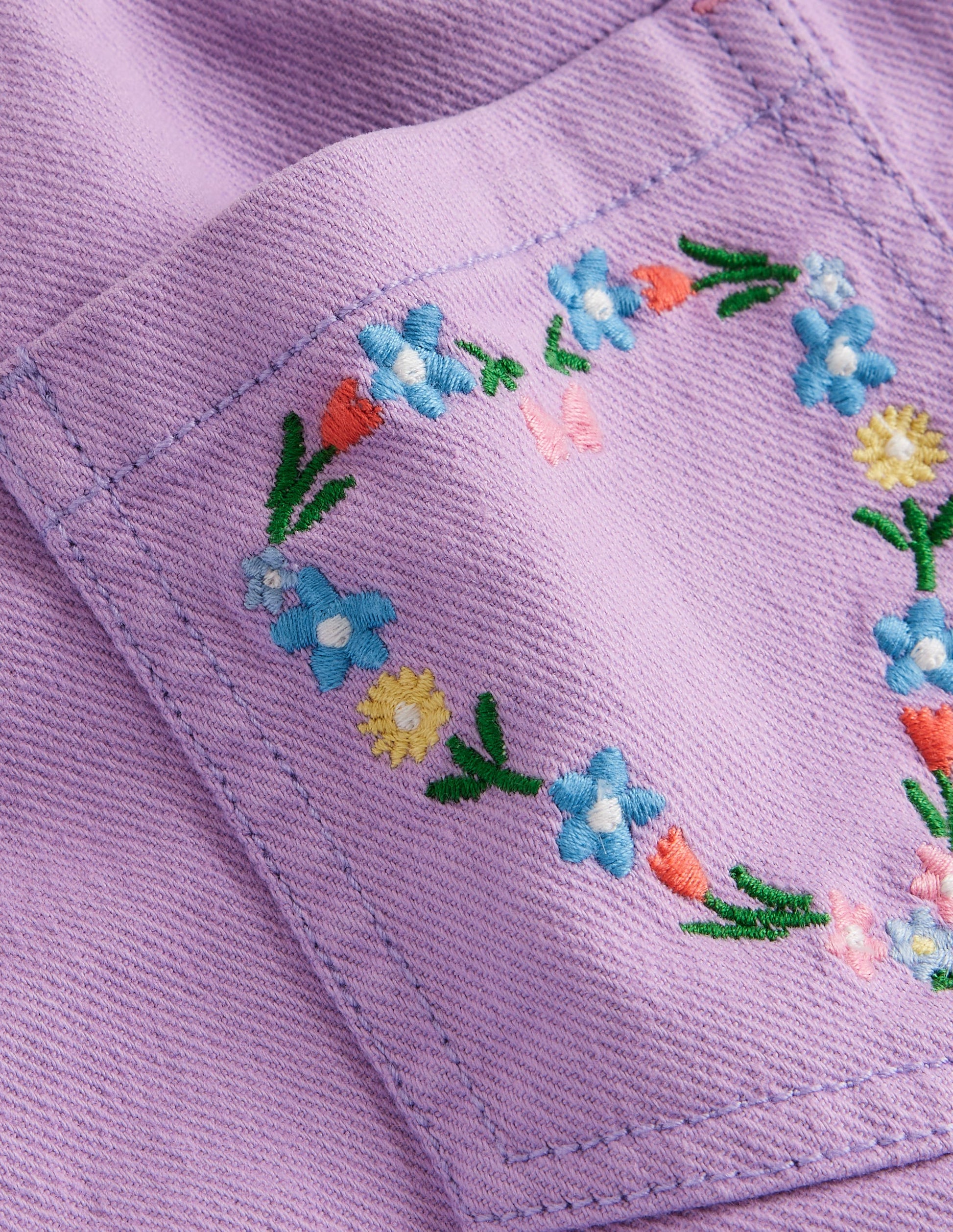 Pull-on Shorts-Crocus Purple Embroidery-3