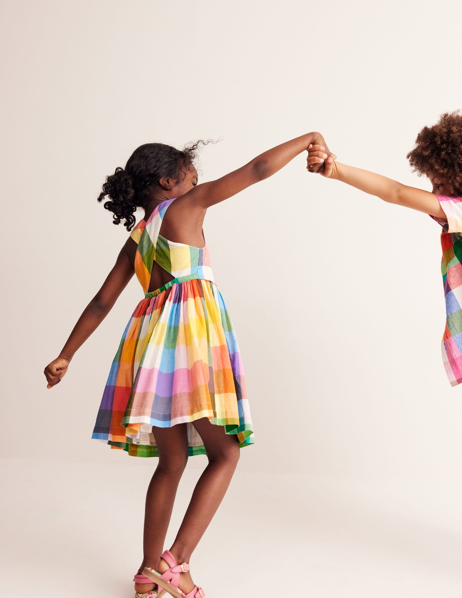 Cross-Back Dress-Bright Neon Multi Gingham-1