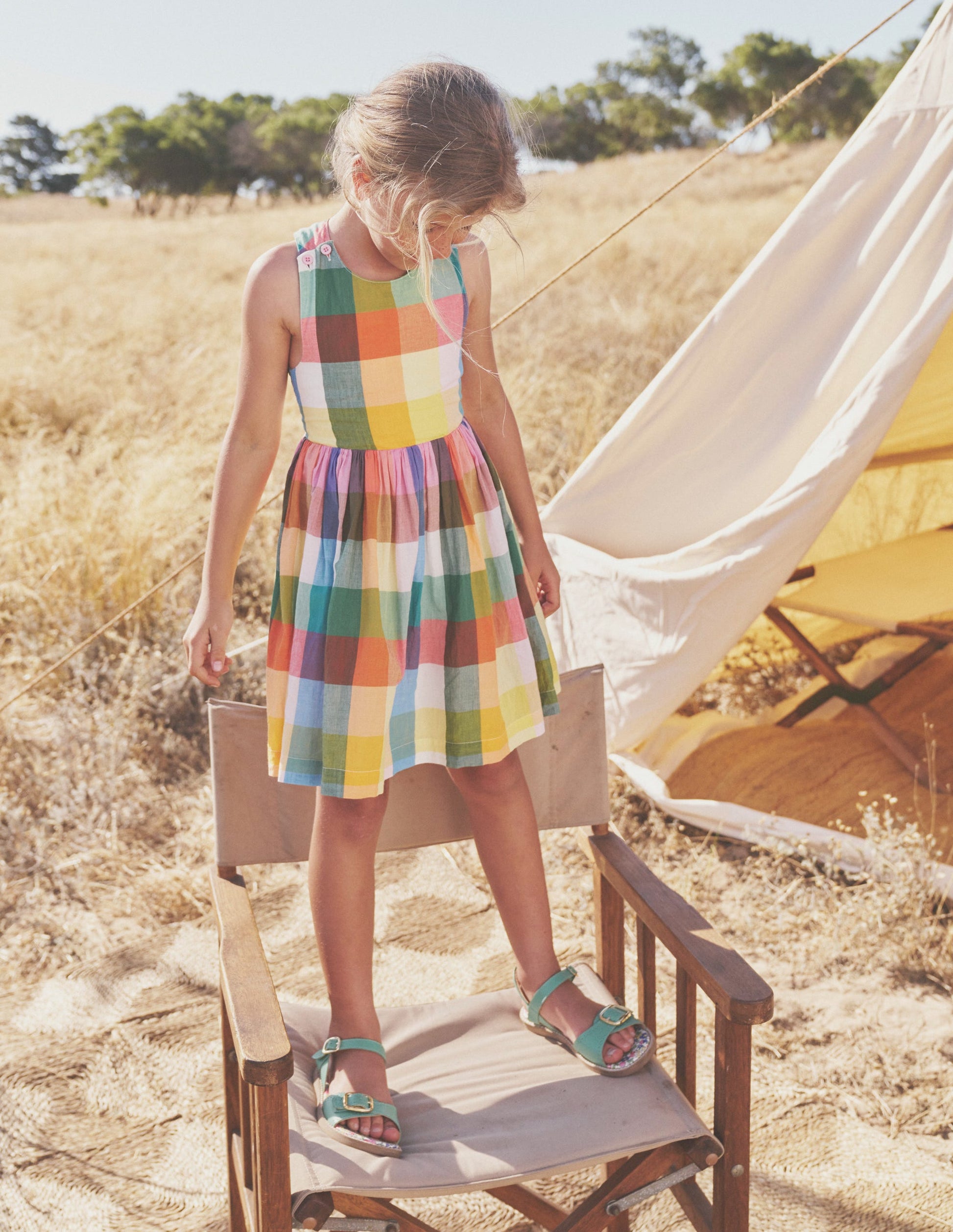Cross-Back Dress-Bright Neon Multi Gingham-11