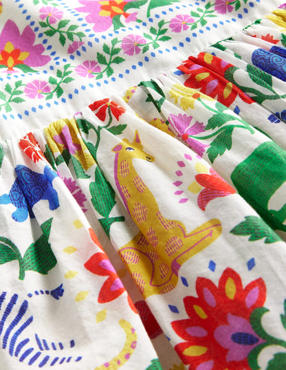 Cross-Back Dress-Multi Safari Floral-3