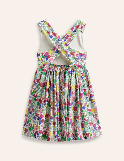 Cross-Back Dress-Multi Mermaid Ditsy-2