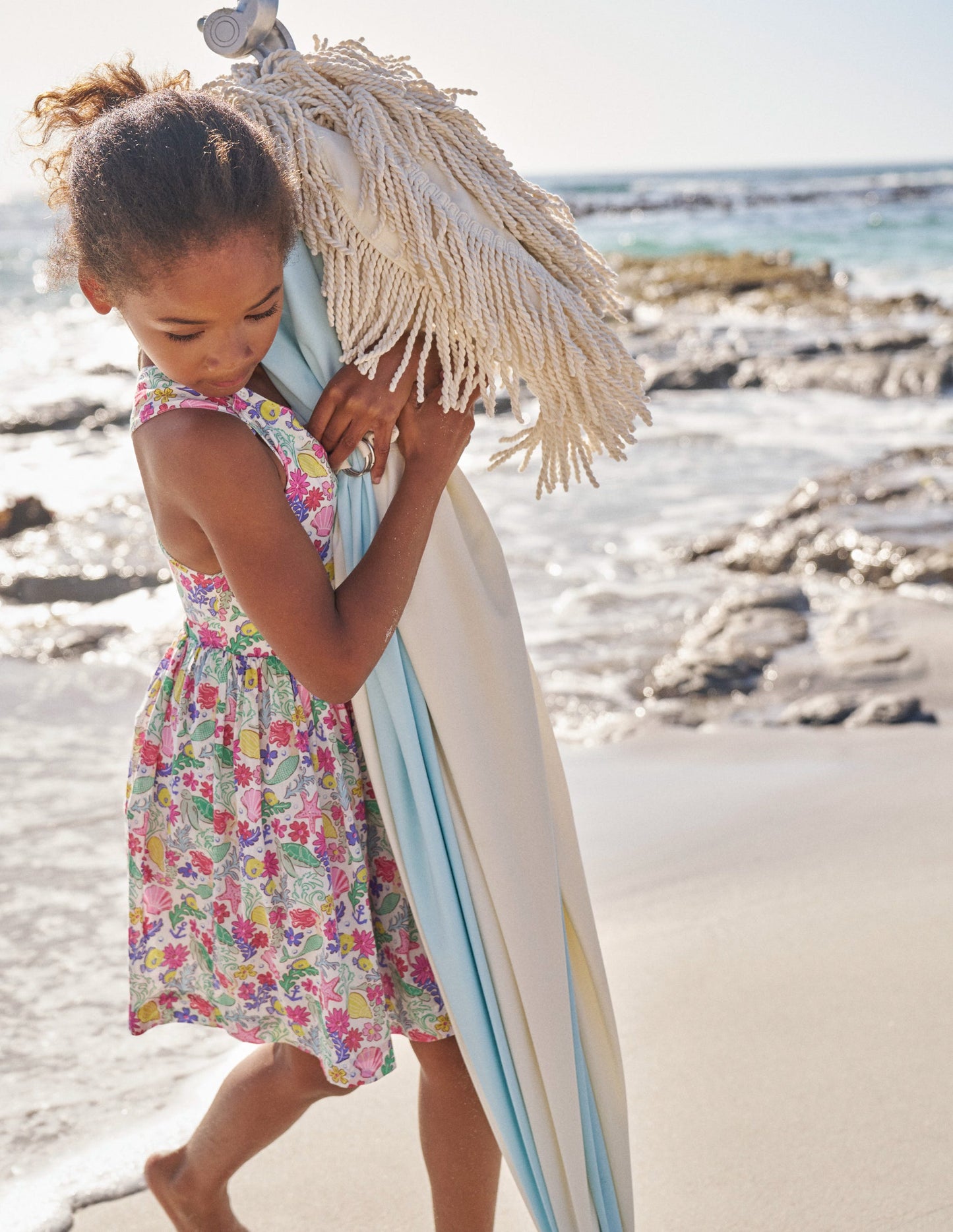 Cross-Back Dress-Multi Mermaid Ditsy