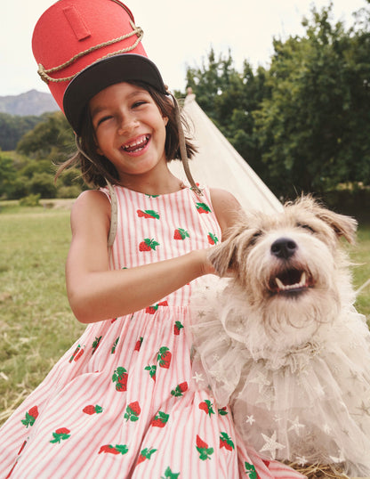 Cross-Back Dress-Vintage Strawberry Stripe-4