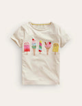 Superstitch Logo T-Shirt-Vanilla White Ice Creams