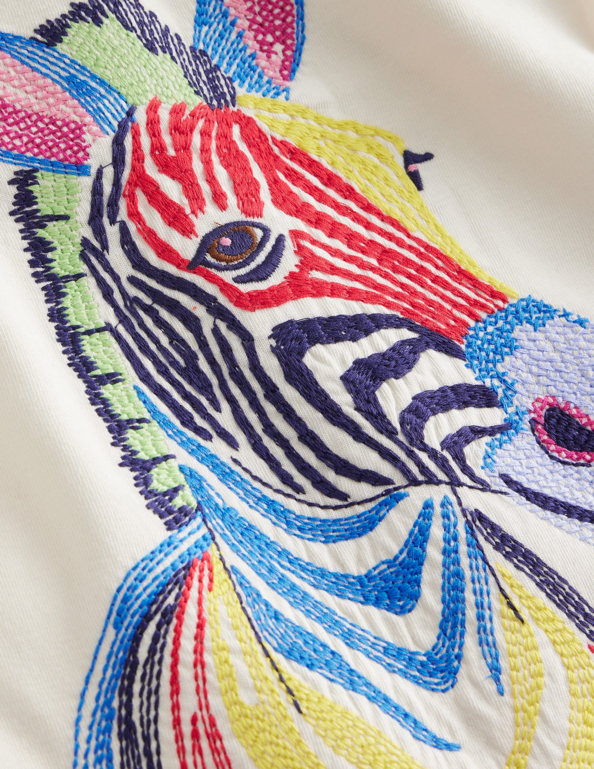 Superstitch Logo T-Shirt-Ivory Multi Zebra-3