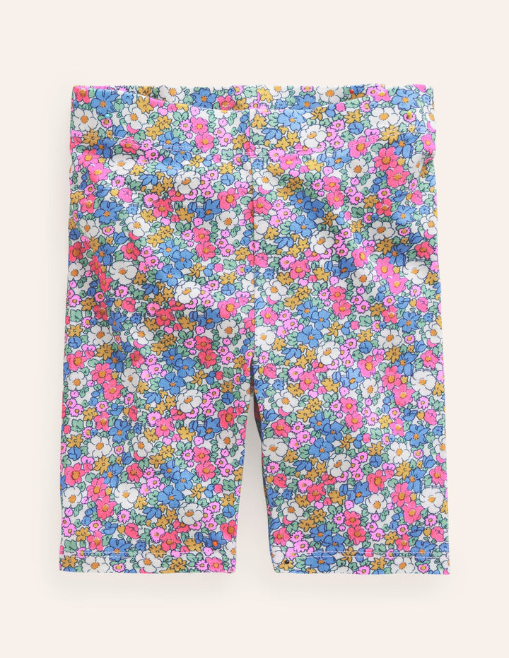 Cycling Shorts-Festival Pink Nautical Floral