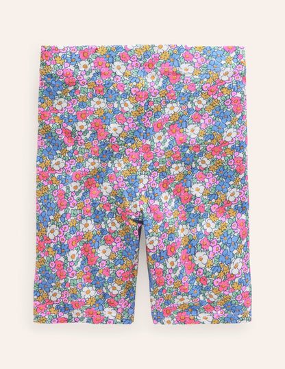Cycling Shorts-Festival Pink Nautical Floral-2