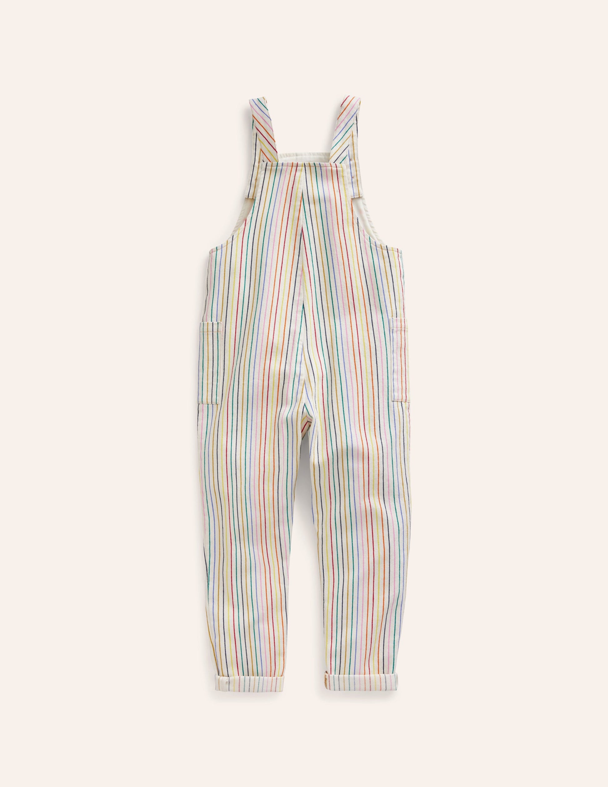 Relaxed Dungarees-Ivory Multi Stripe-2