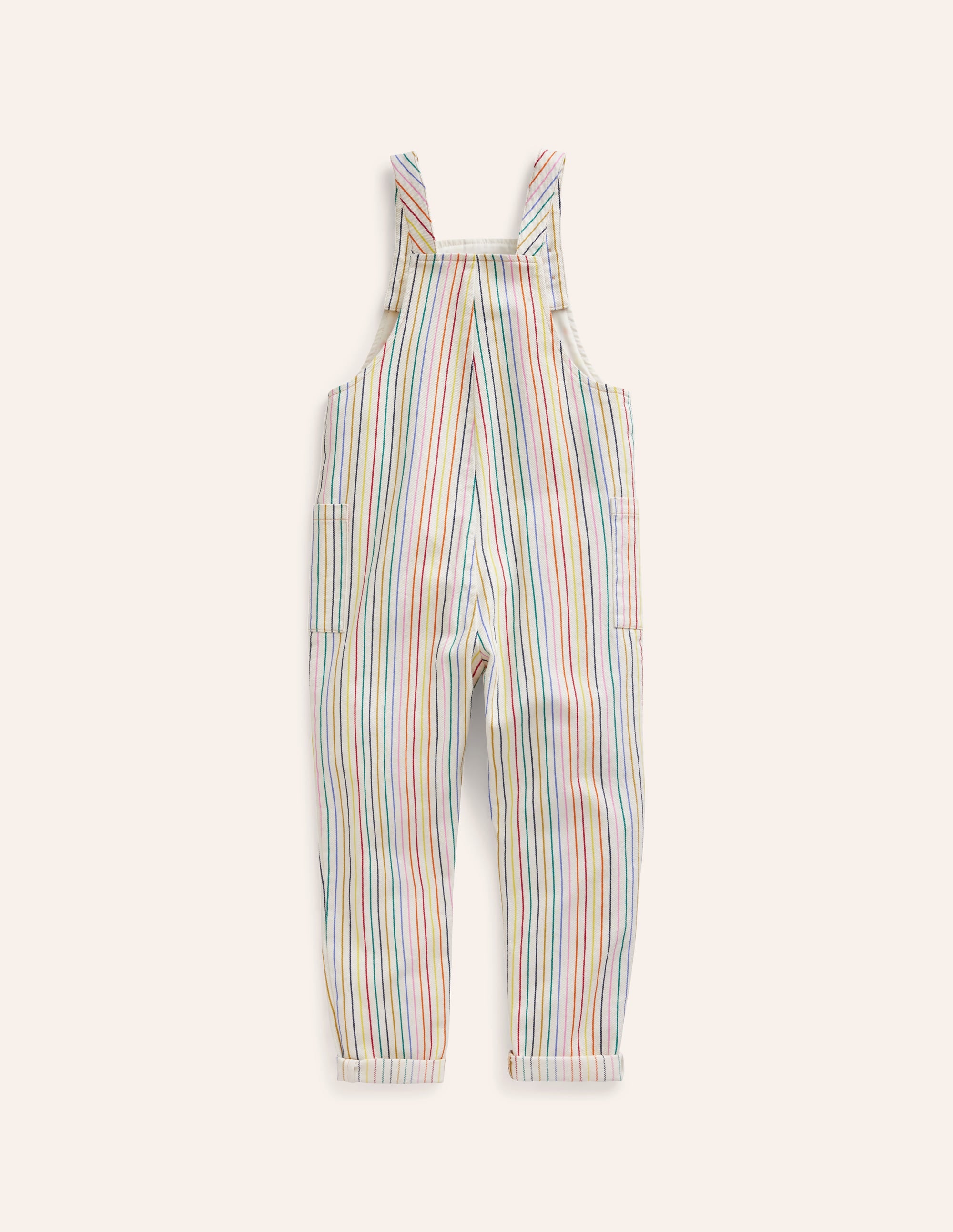 Relaxed Dungarees-Ivory Multi Stripe - Image 2