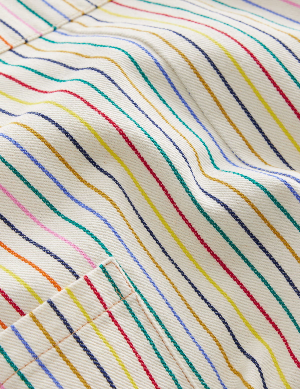 Relaxed Dungarees-Ivory Multi Stripe-3