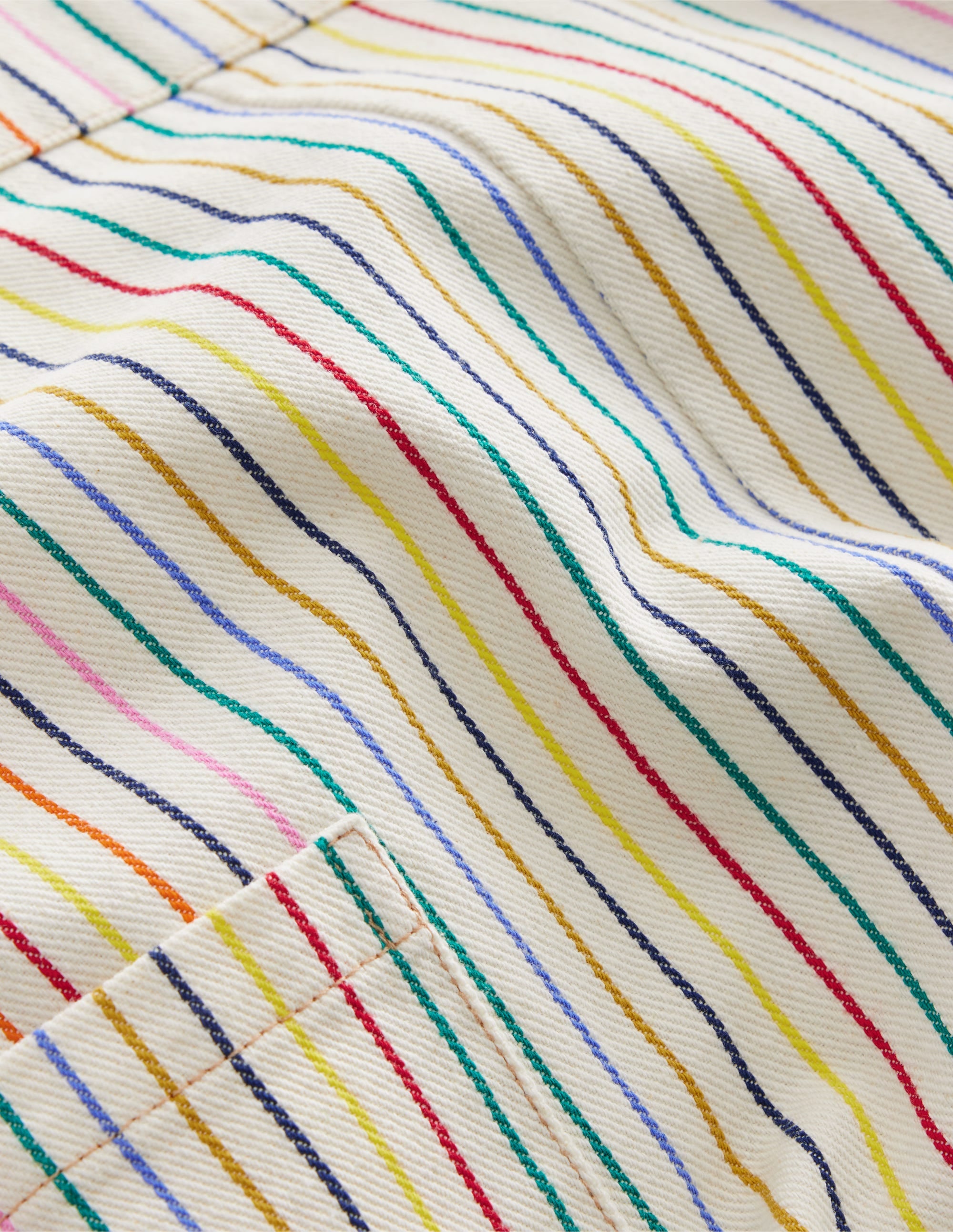 Relaxed Dungarees-Ivory Multi Stripe - Image 3