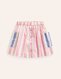 Pull On Twirly Skirt-Pink Lurex Stripe