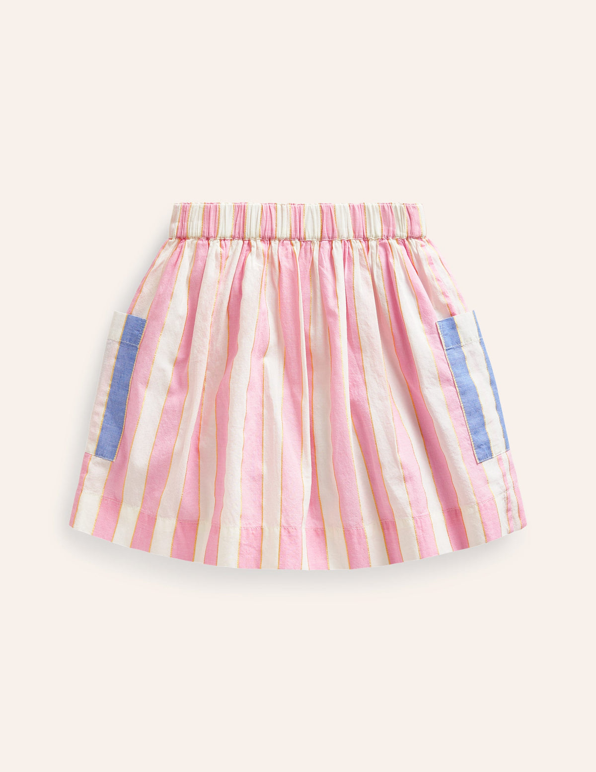 Pull On Twirly Skirt-Pink Lurex Stripe - Image 2