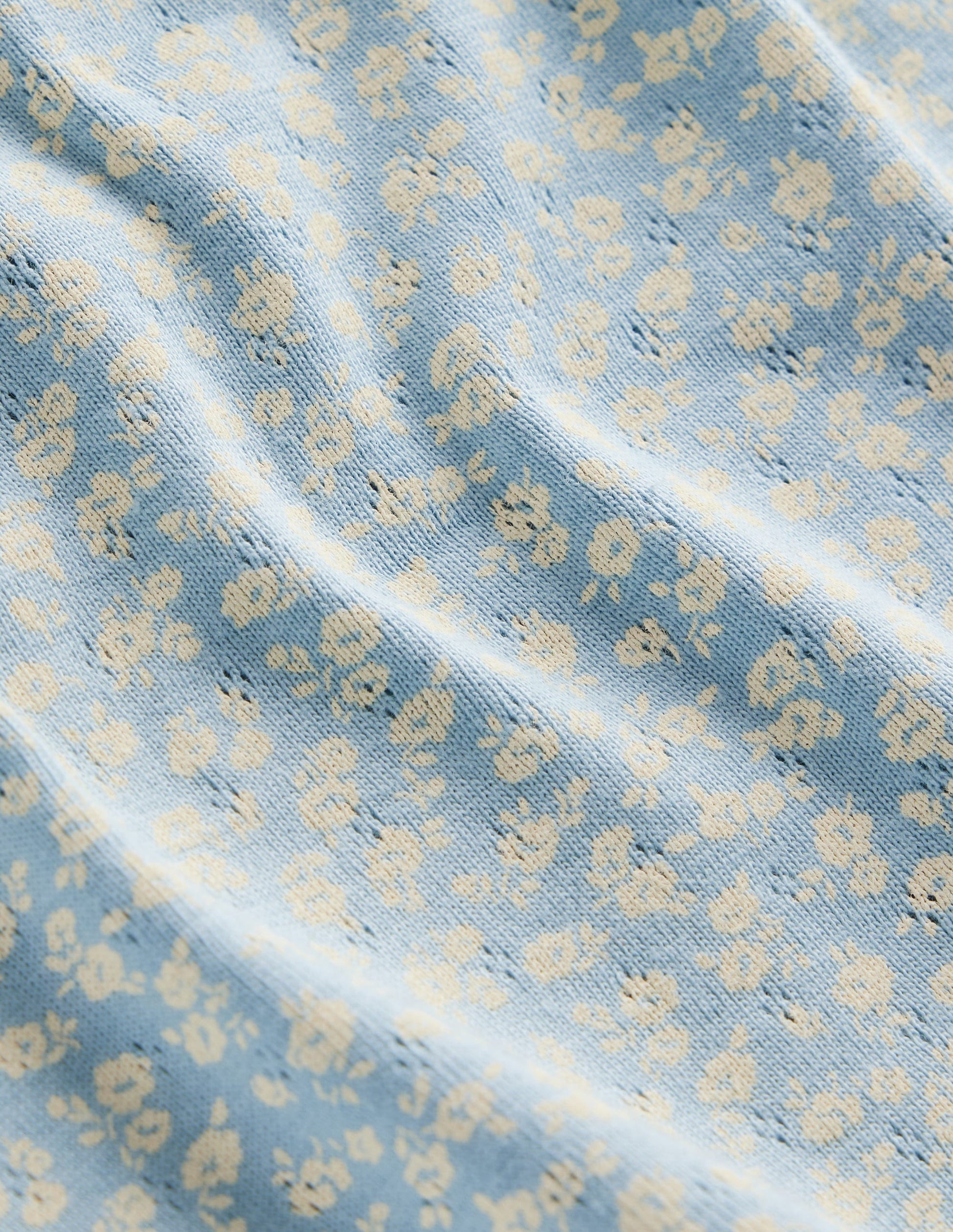 Pointelle Vest-Vintage Blue Floral-3