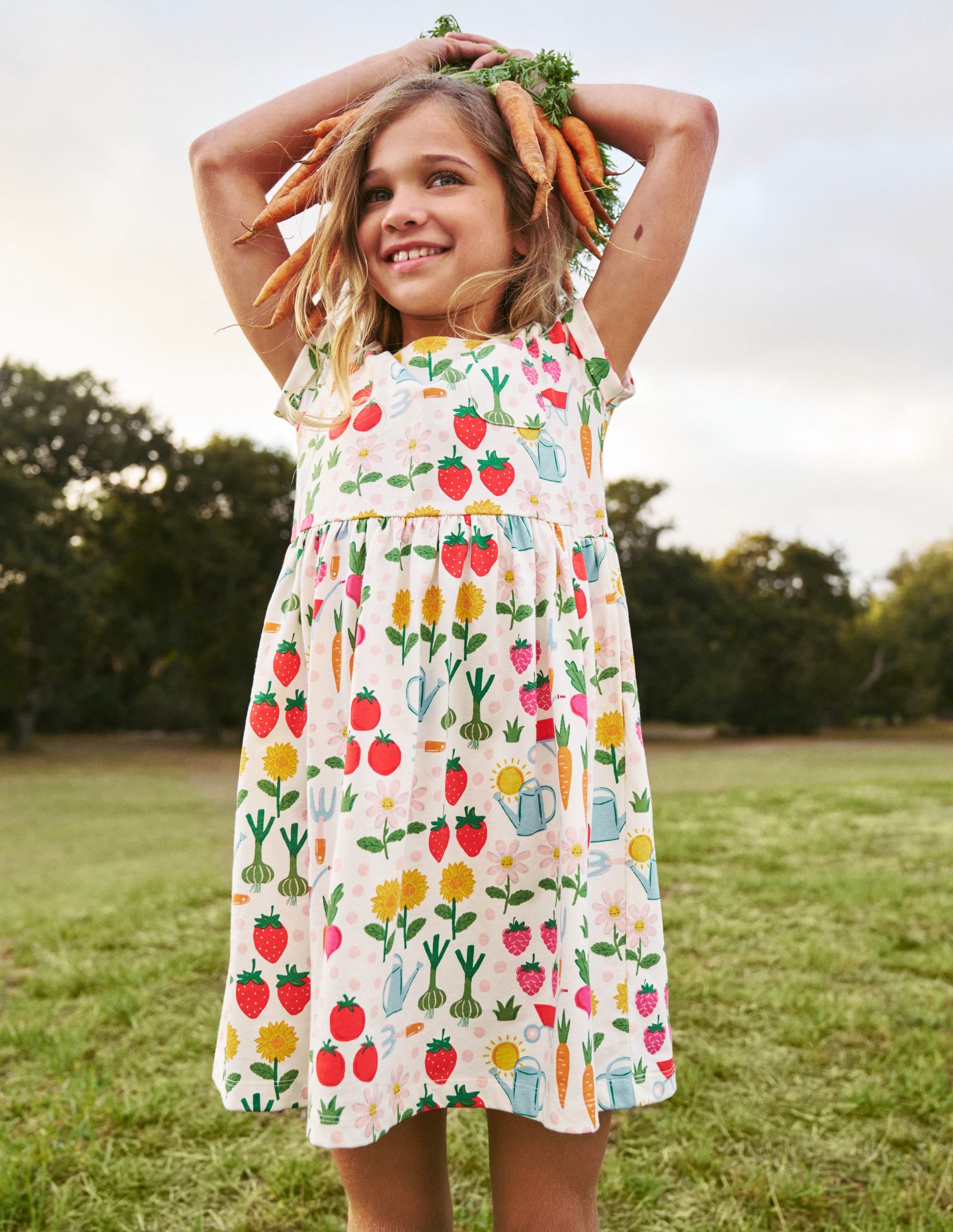 Short-sleeved Fun Jersey Dress-Multi Grow Your Own - Image 4