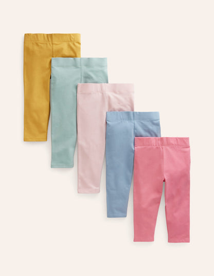5-Pack Cropped Leggings-Multi Pastel Rainbow-1