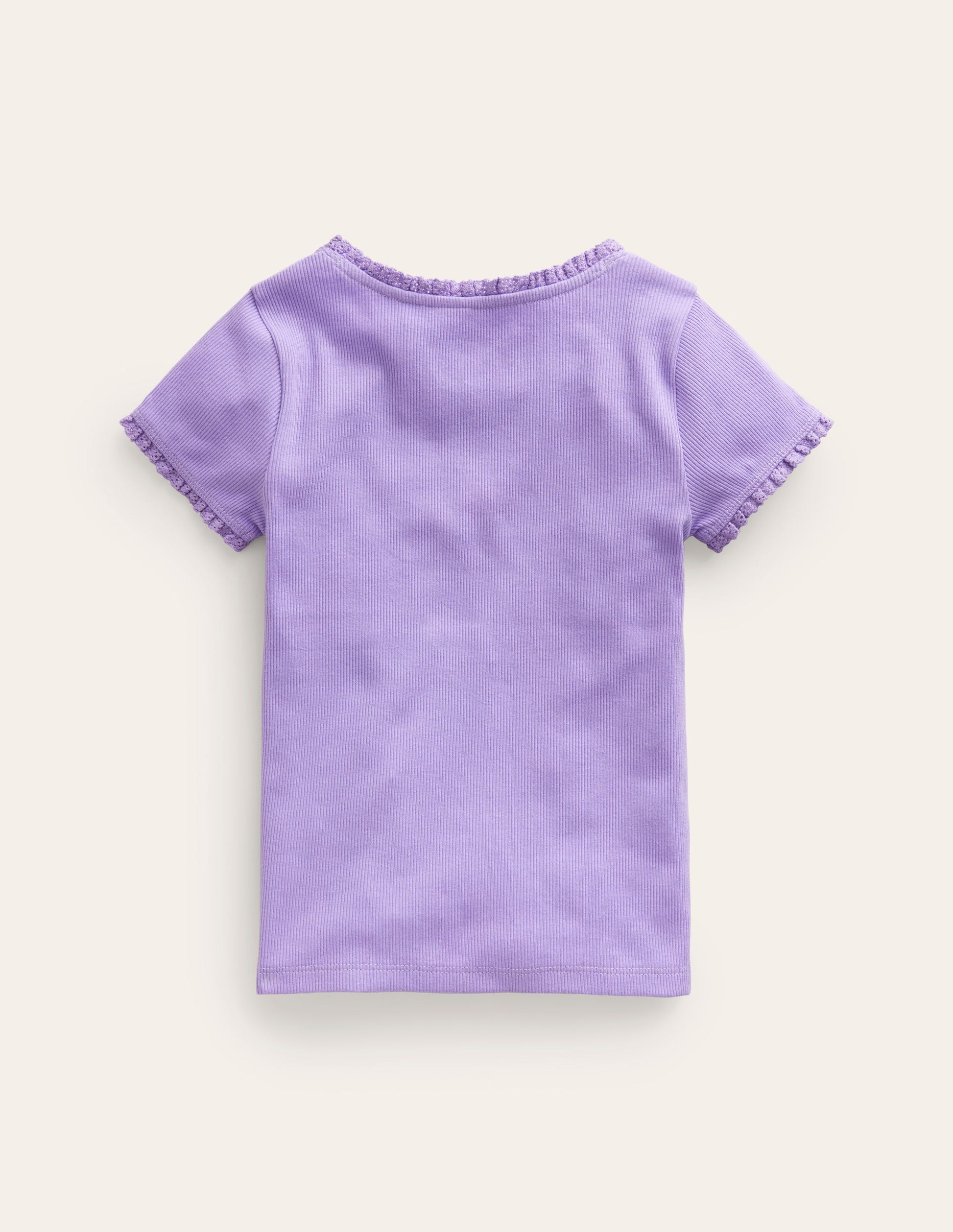 Ribbed Short Sleeve T-Shirt-Parma Violet-2