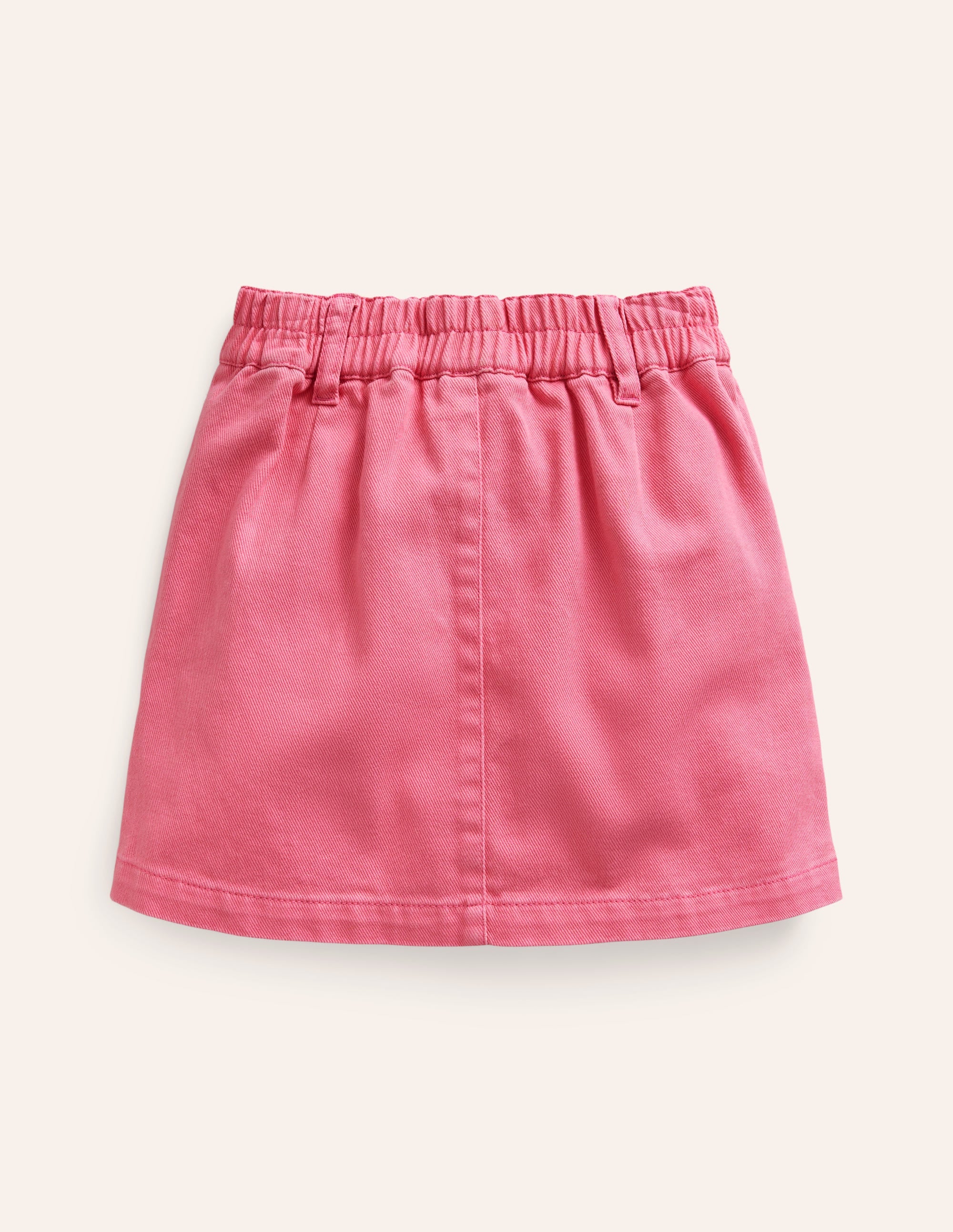 Button Pull-on Mini Skirt-Strawberry Milkshake - Image 2