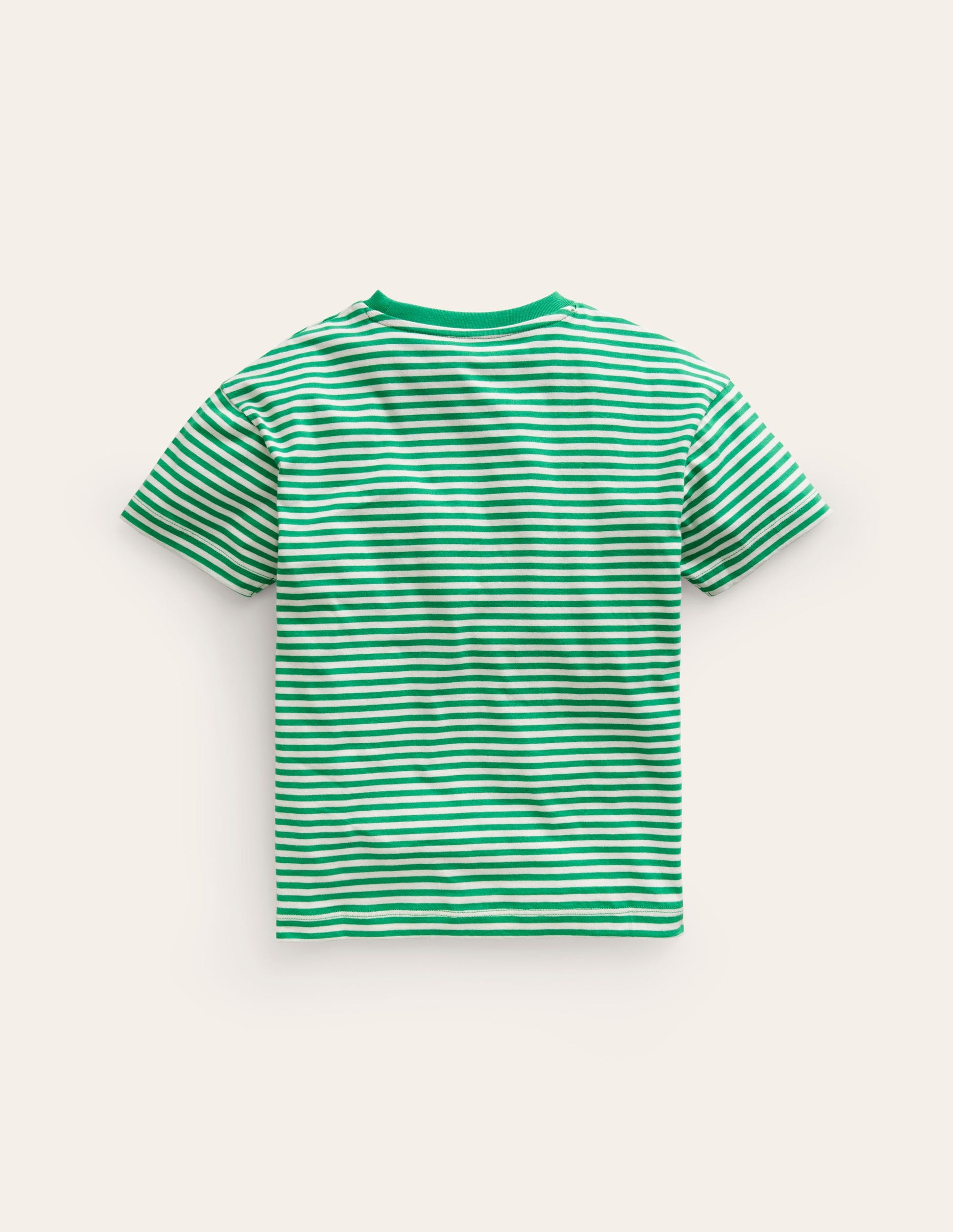 Embroidered Logo T-Shirt-Aloe Green/Ivory Ice Cream-2
