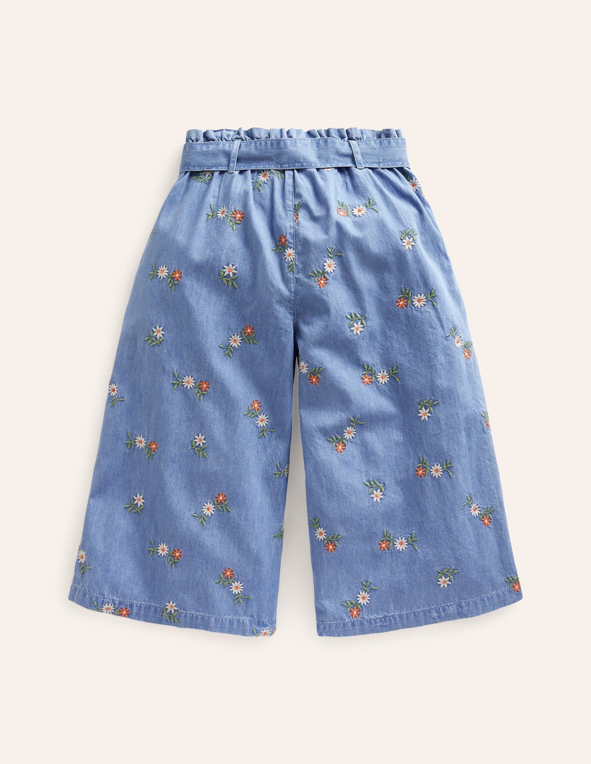Wide Leg Trousers-Mid Vintage Embroidered-2
