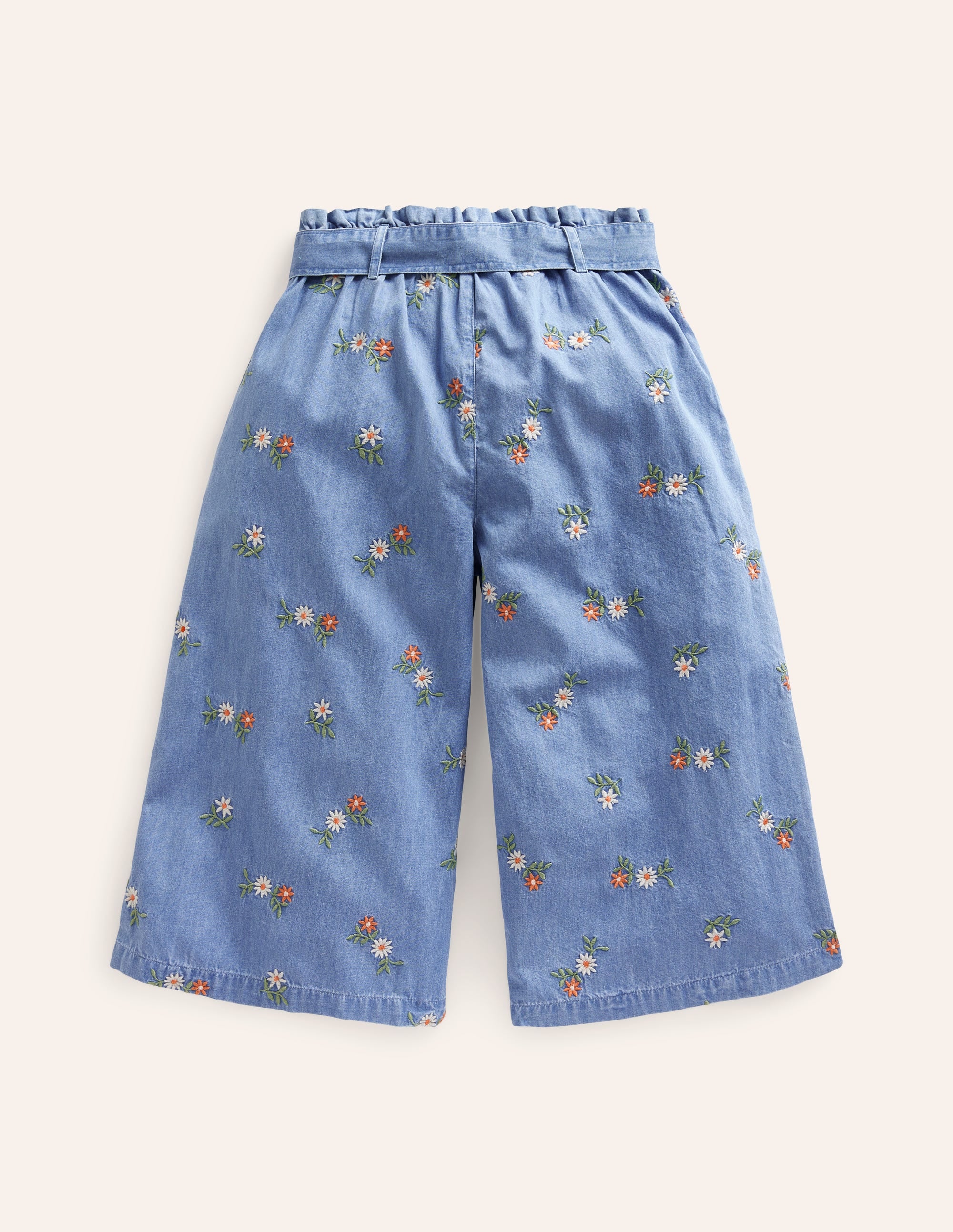 Wide Leg Trousers-Mid Vintage Embroidered - Image 2