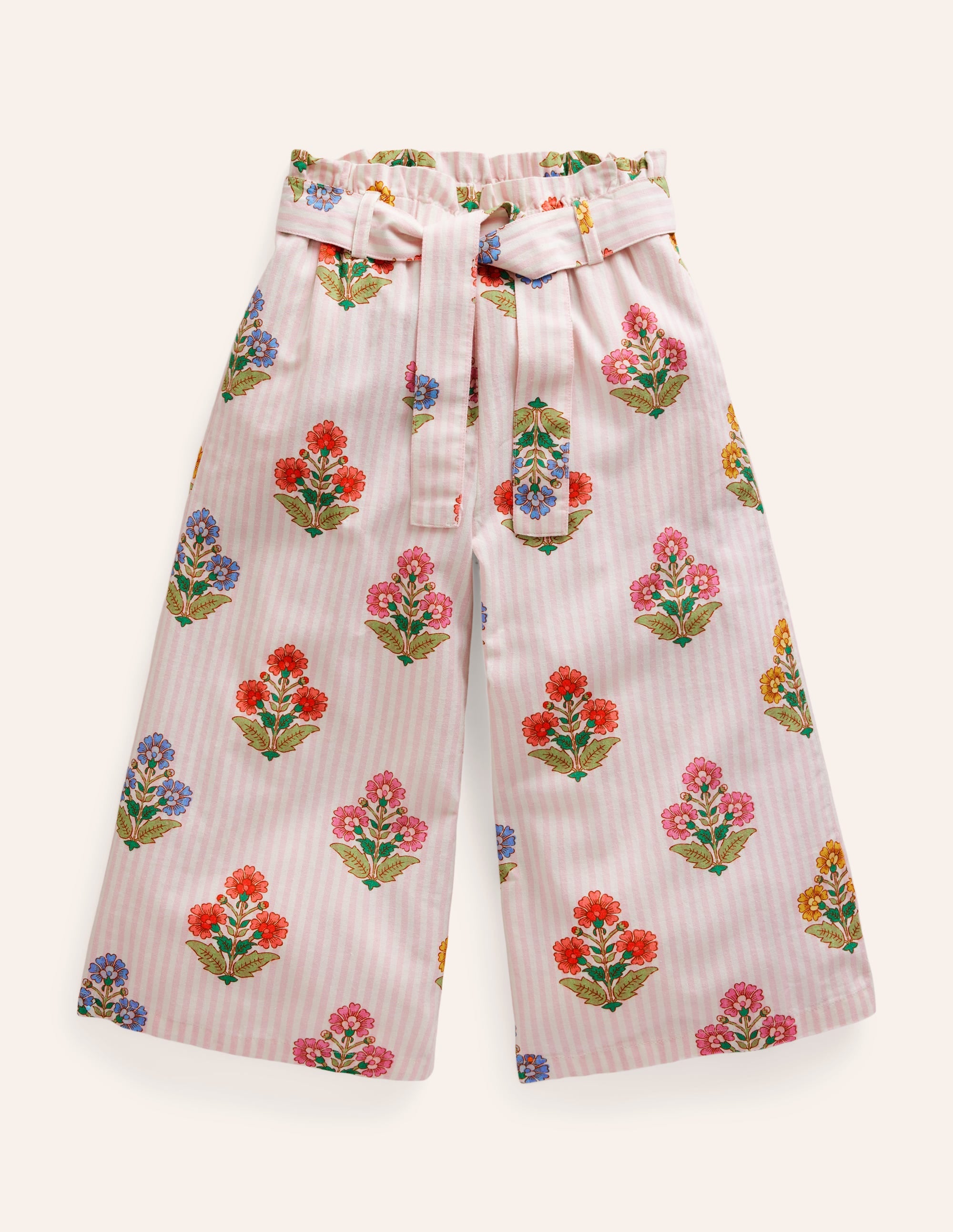 Wide Leg Trousers-Multi Woodblock - Image 3