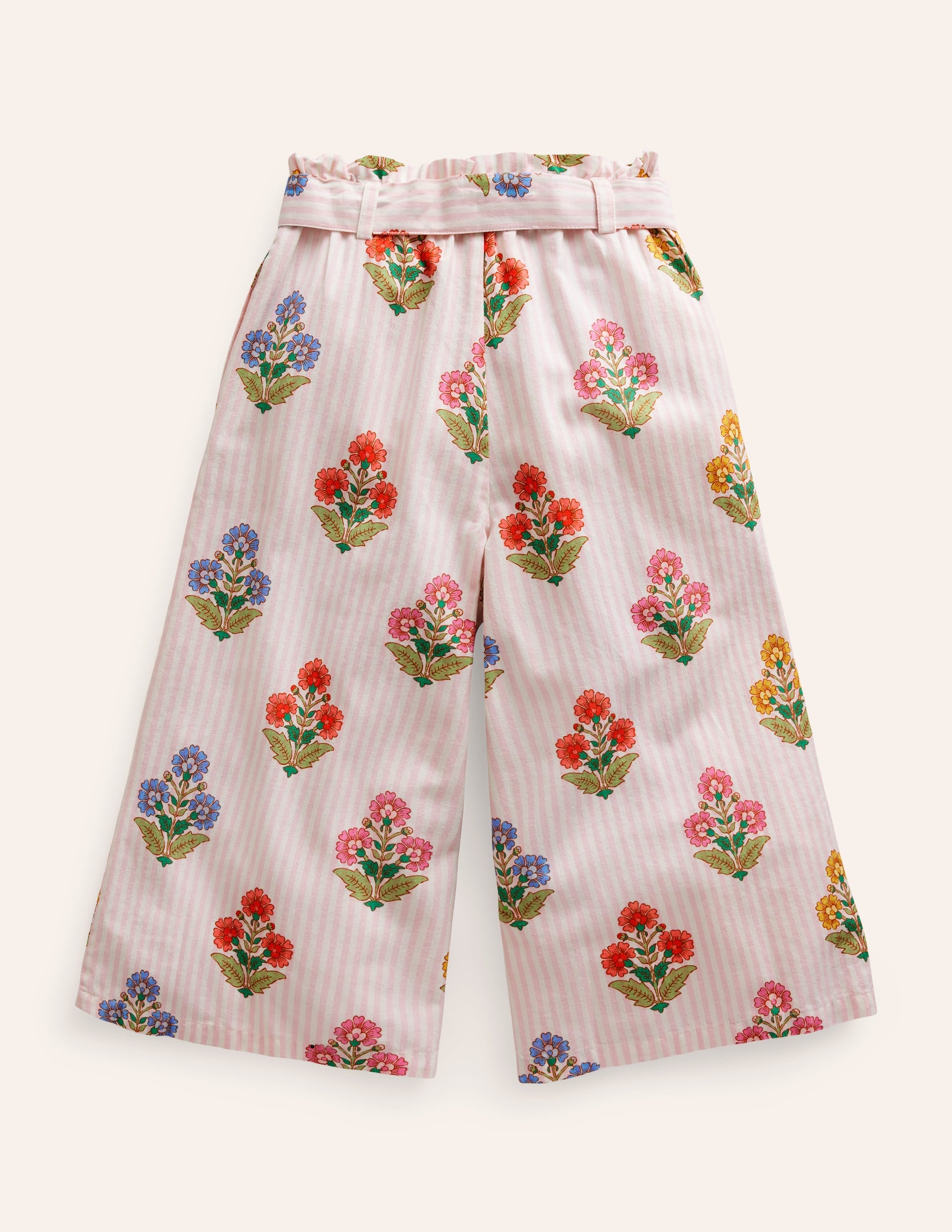 Wide Leg Trousers-Multi Woodblock - Image 4