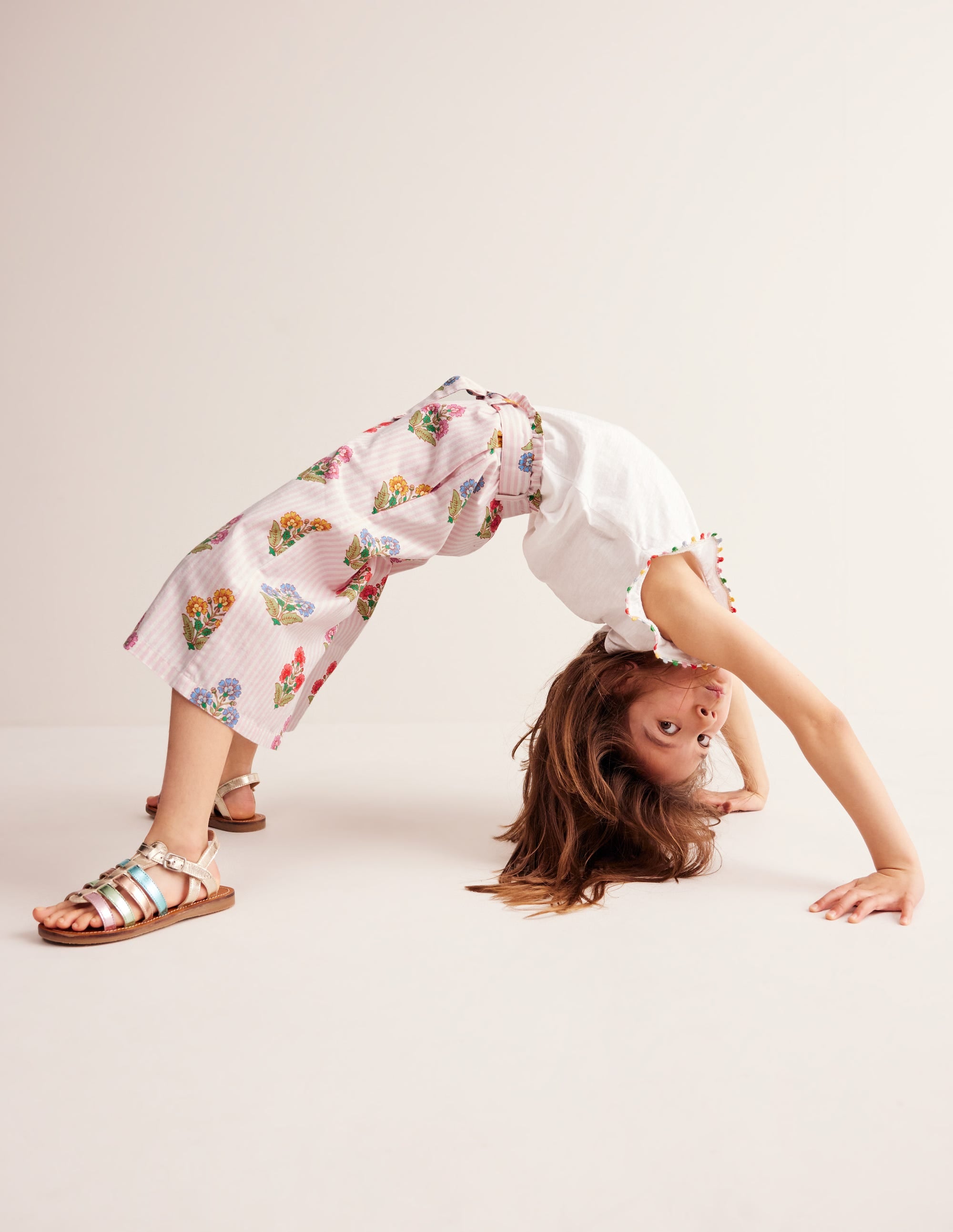 Wide Leg Trousers-Multi Woodblock - Image 2