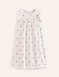 Short-Sleeve Nightie-Ivory Strawberry