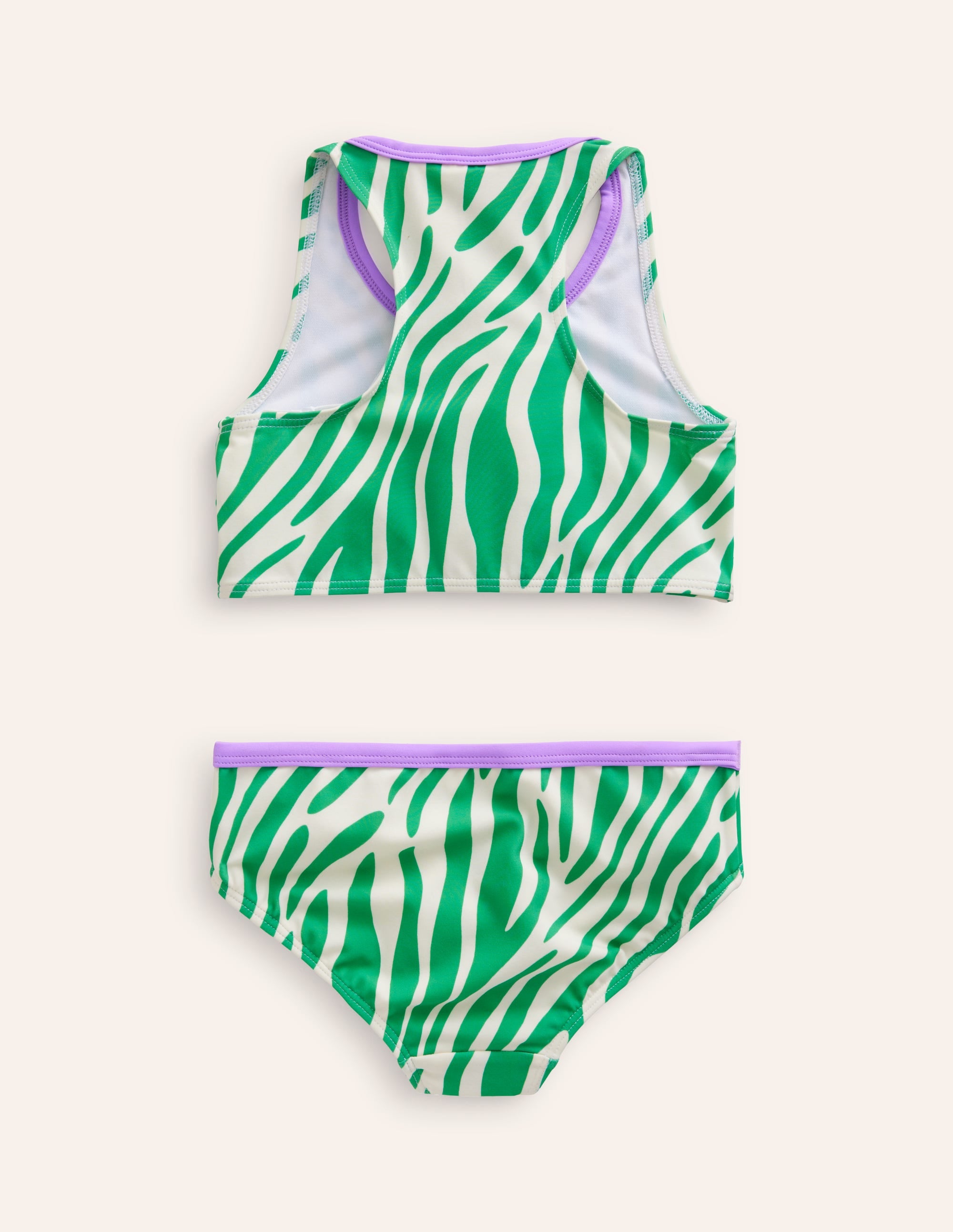 Racerback Bikini Set-Pea Green Zebra - Image 2