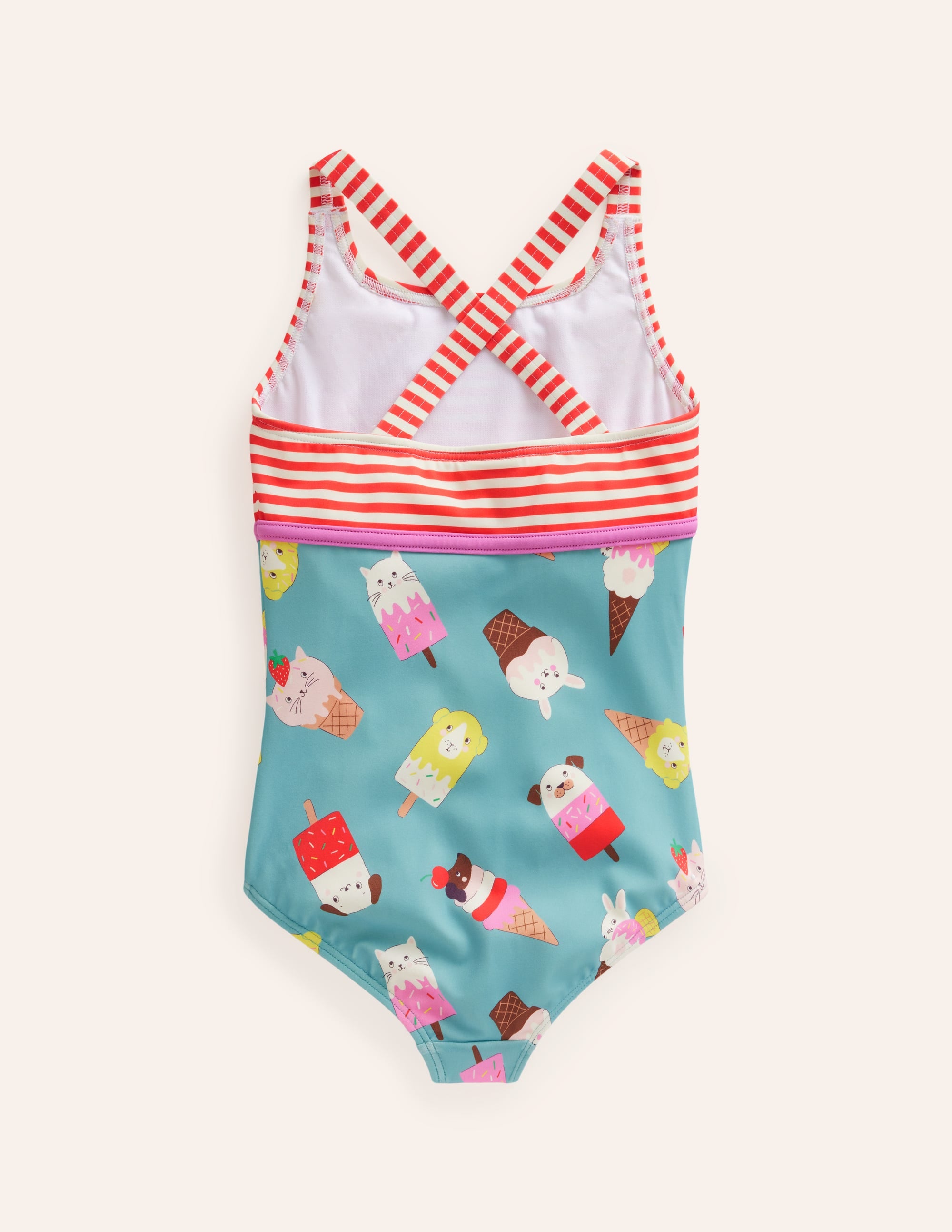 Hotchpotch Swimsuit-Aqua Sea, Ivory Ice Cream Pets - Image 2