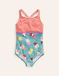 Hotchpotch Swimsuit-Aqua Sea, Ivory Ice Cream Pets