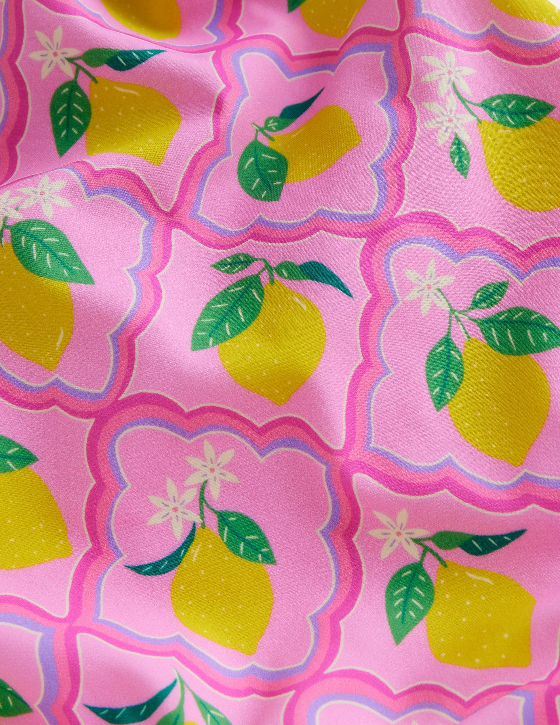 Frill Crossback Swimsuit-Pink Lemon Grove-3