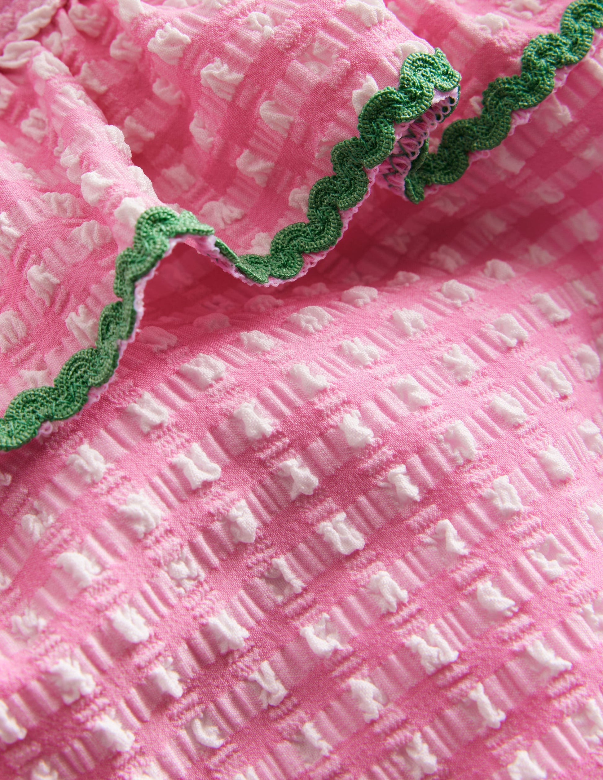 Seersucker Frilly Bikini-Pink Gingham Lemons-3
