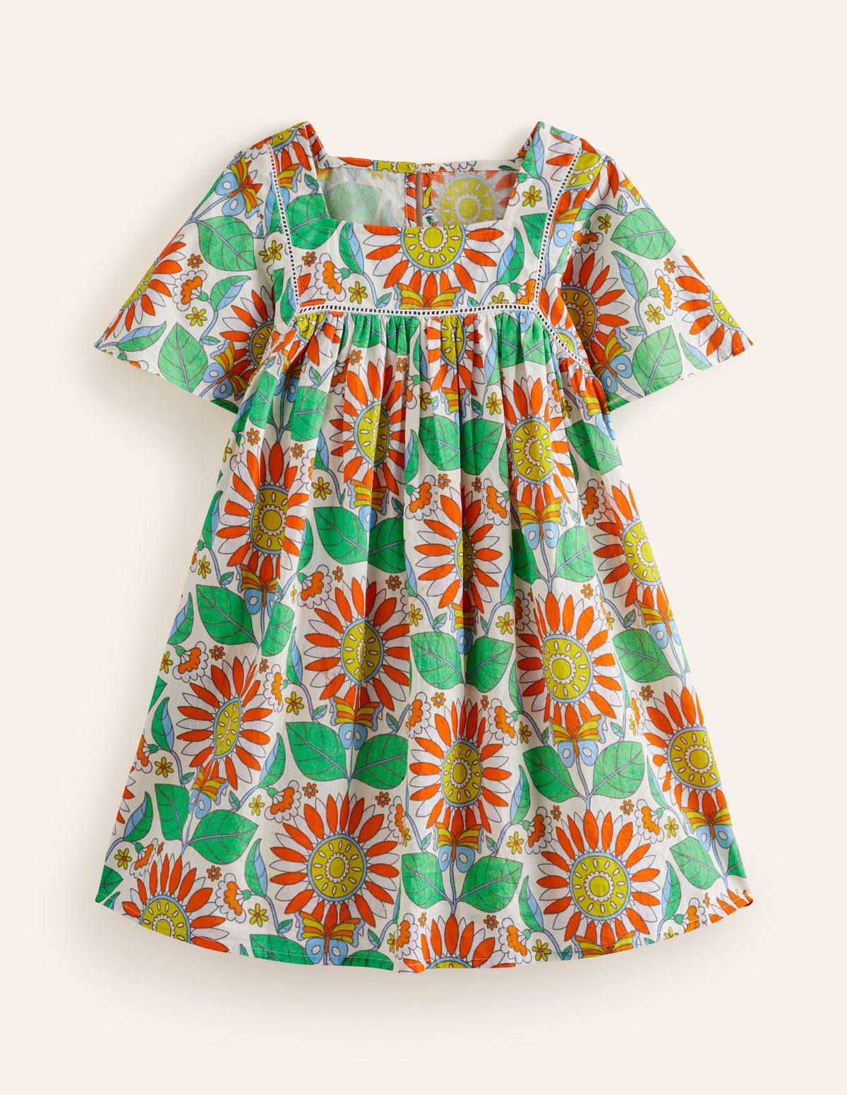 Lightweight Holiday Dress-Multi Daisy Vine - Image 1