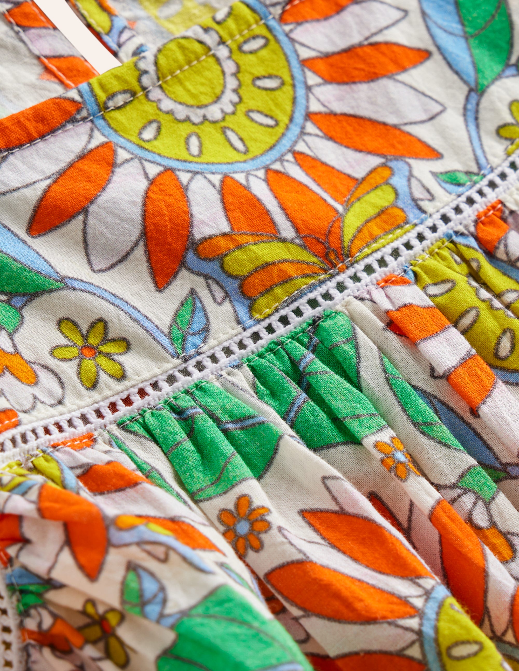 Lightweight Holiday Dress-Multi Daisy Vine - Image 3