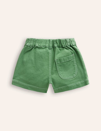 High Waisted Shorts-Shamrock Green