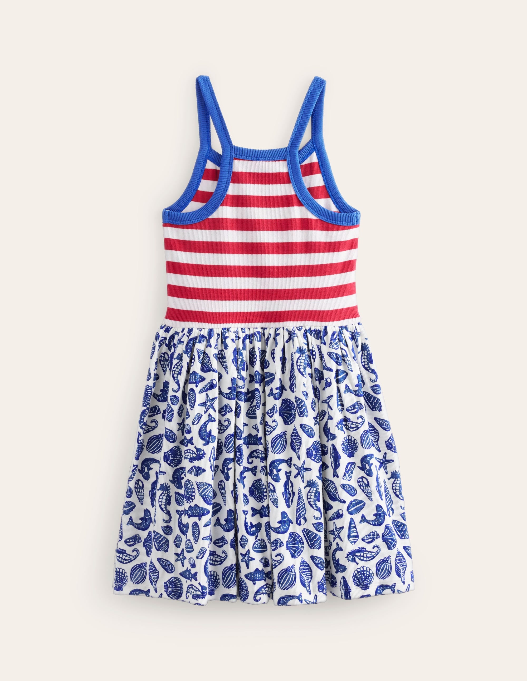 Strappy Hotchpotch Dress-Sapphire Blue Seashore - Image 2