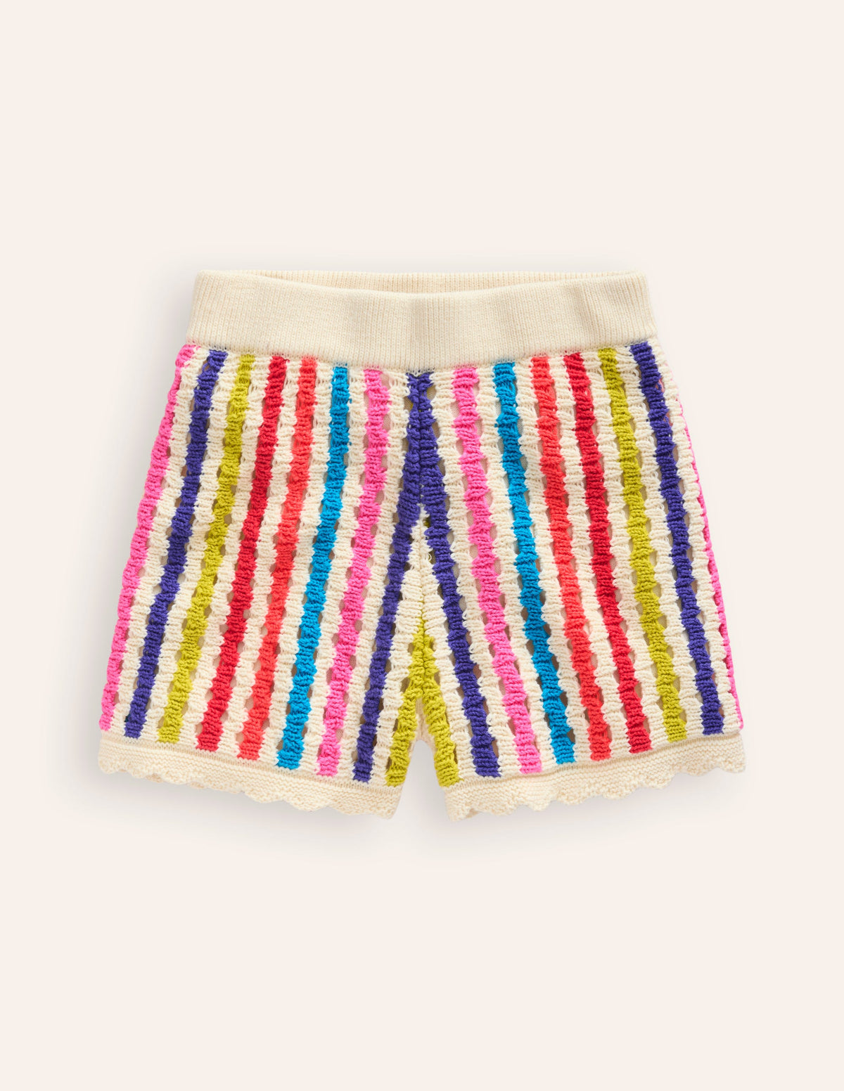 Stripe Knitted Shorts-Multi Stripe-1