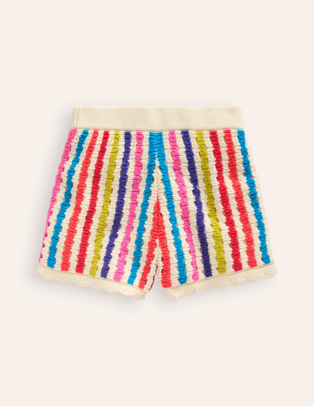 Stripe Knitted Shorts-Multi Stripe - Image 2