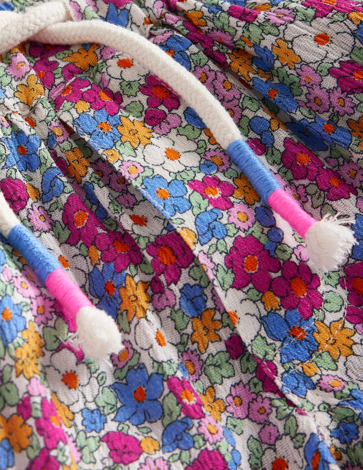 Tapered Holiday Trousers-Festival Pink Nautical Floral - Image 3