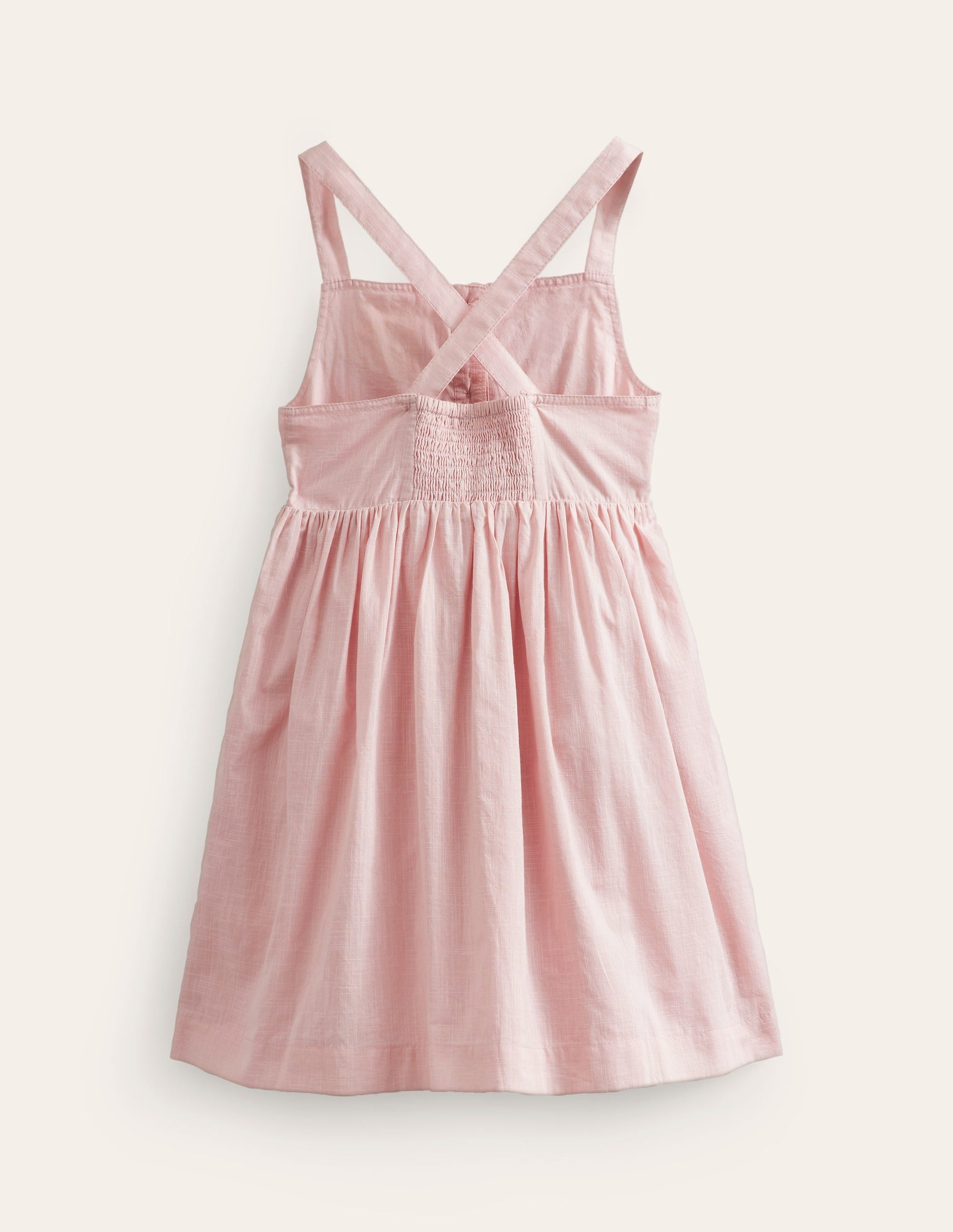 Button Through Logo Dress-Ballet Pink Ice Creams-2