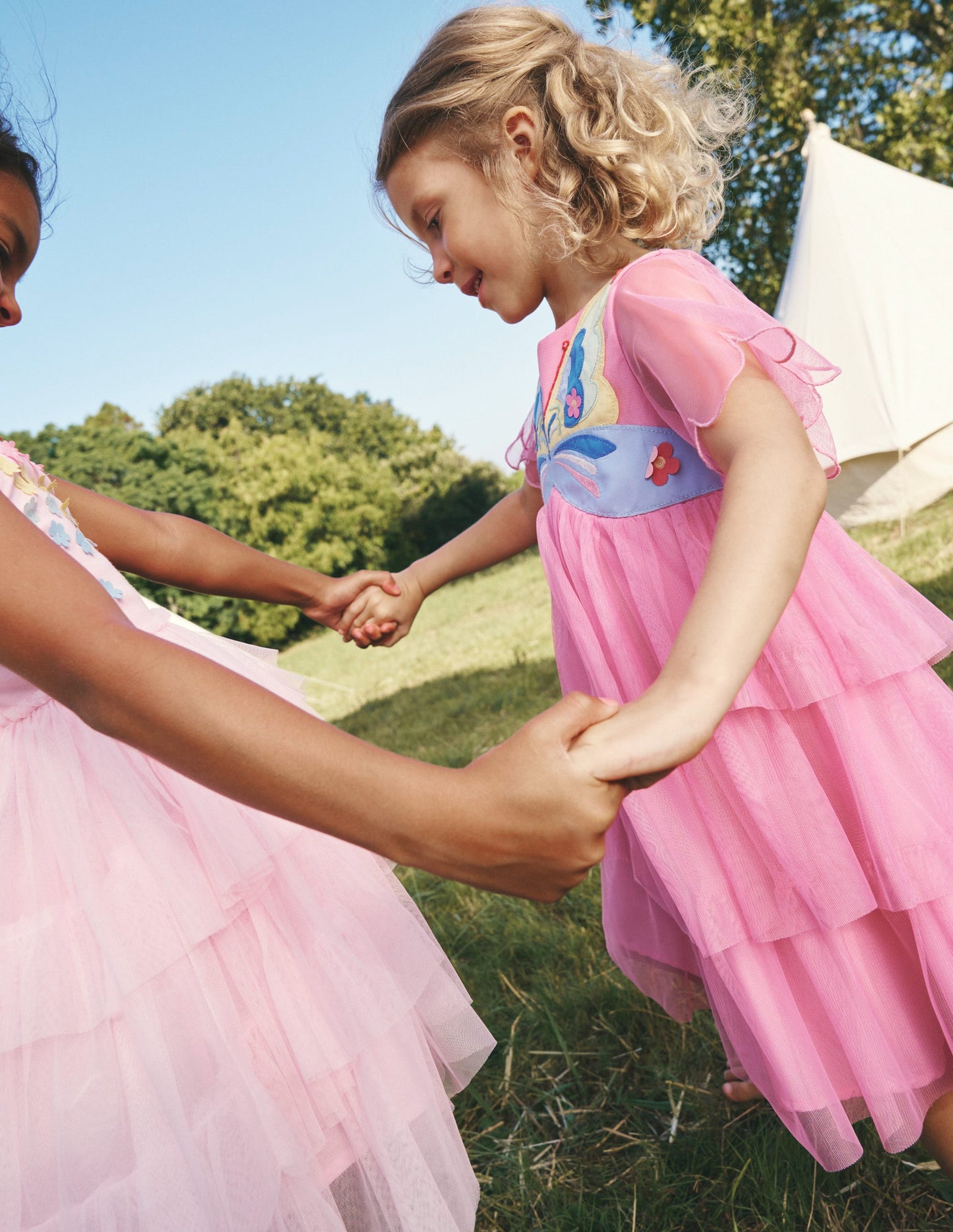 Butterfly Bodice Tulle Dress-Formica Pink Butterfly
