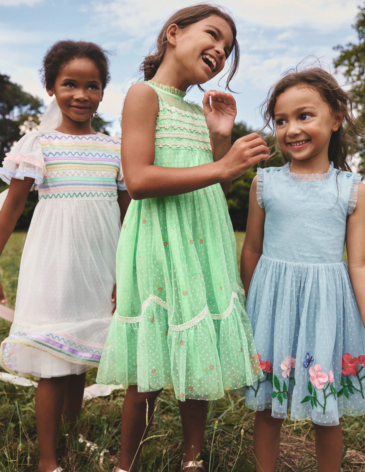 Scallop Hem Tulle Dress-Pistachio Green - Image 2