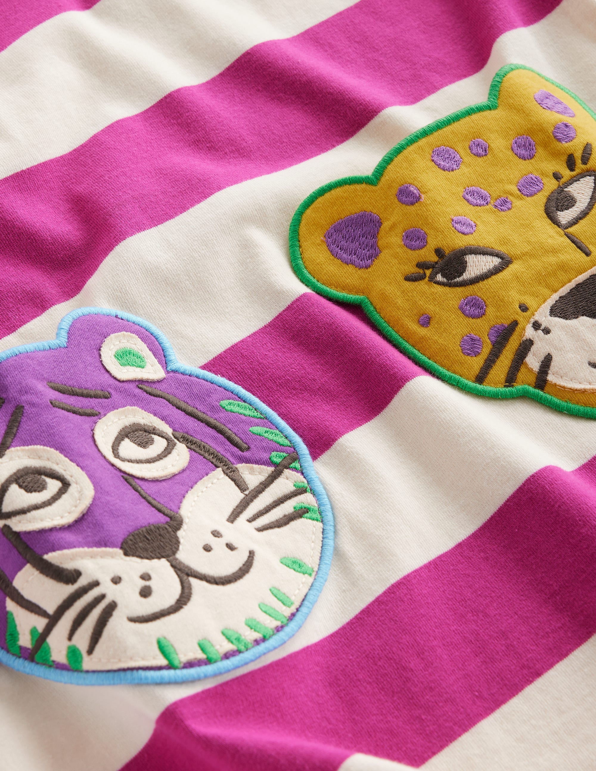 Fun Pocket Appliqué Tunic-Stripe Safari Animal - Image 3