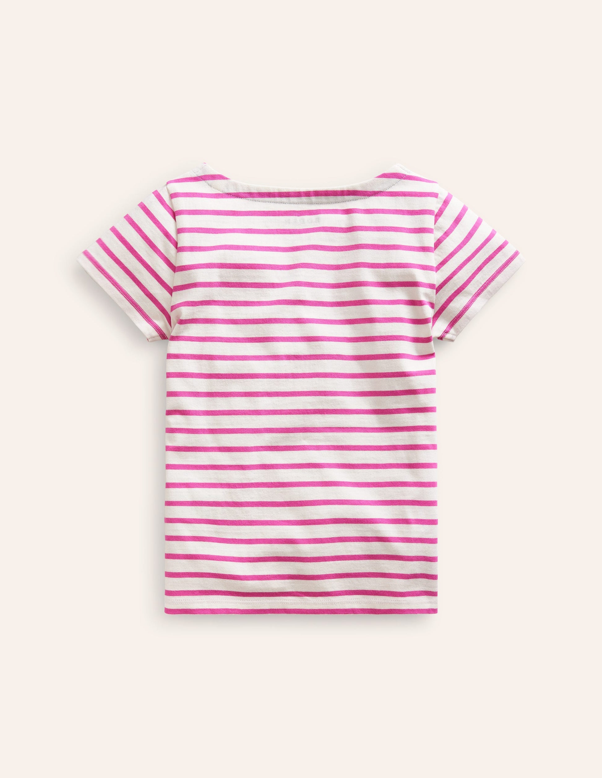 Short Sleeve Breton-Tickled Pink/ Ivory-2