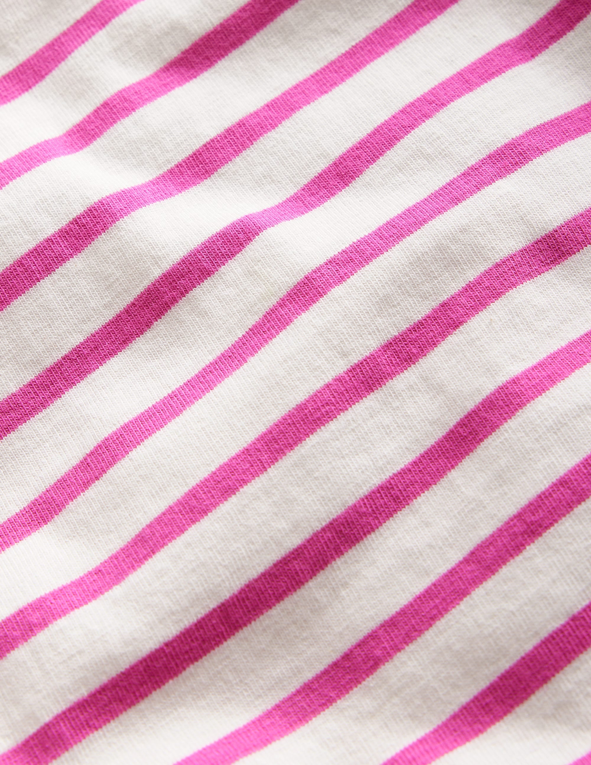 Short Sleeve Breton-Tickled Pink/ Ivory - Image 3