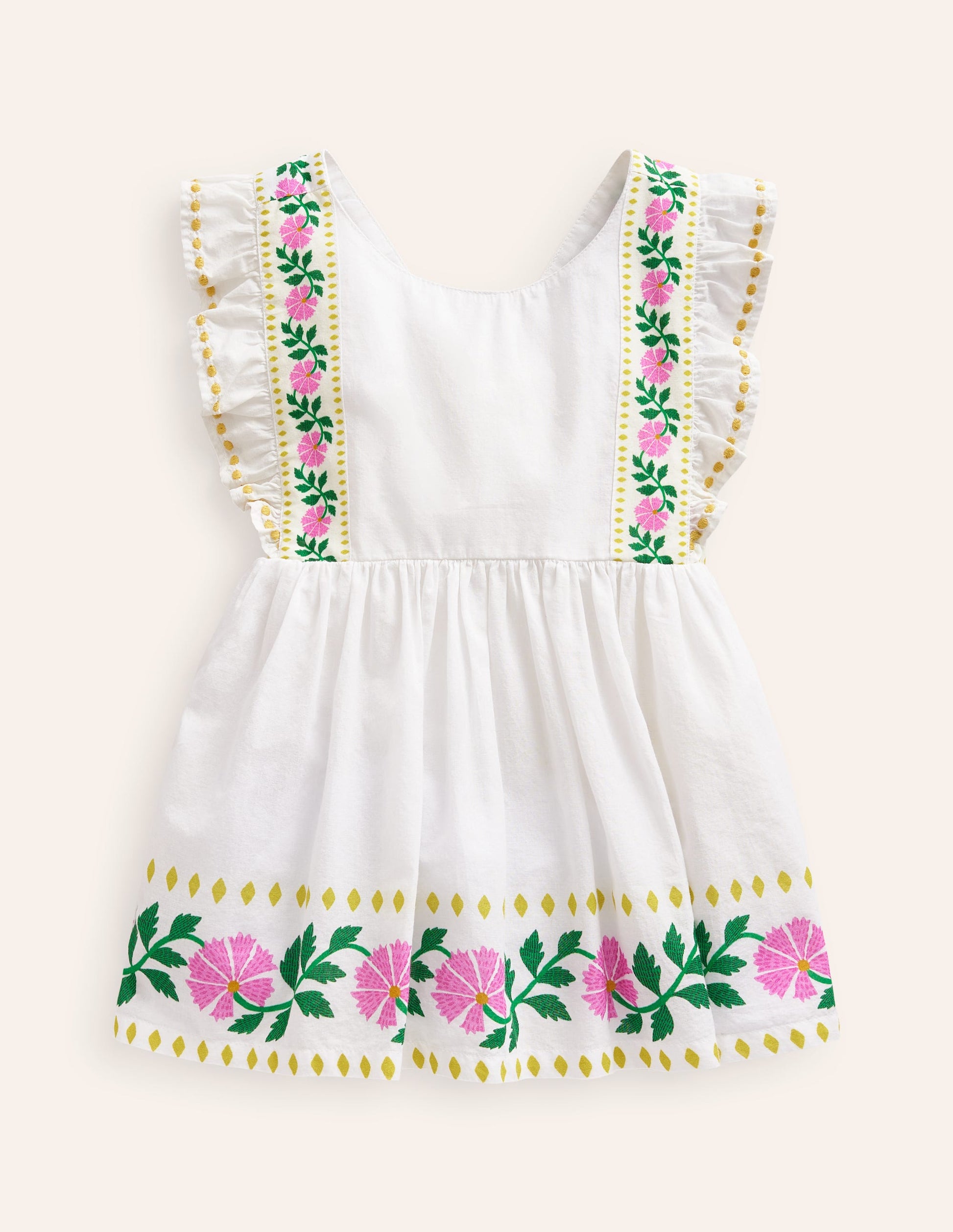 Bow Back Top-Vanilla White Floral-2