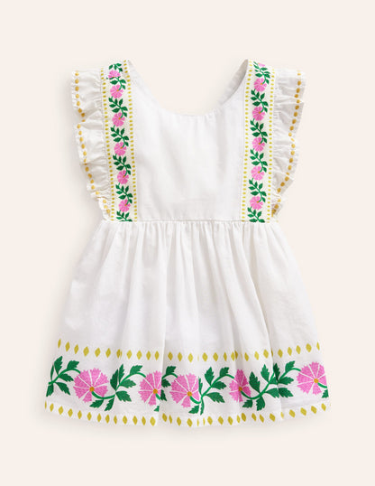 Bow Back Top-Vanilla White Floral-2