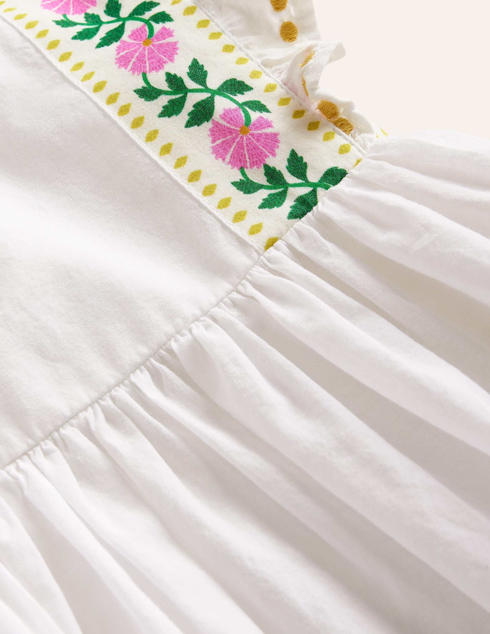 Bow Back Top-Vanilla White Floral - Image 3